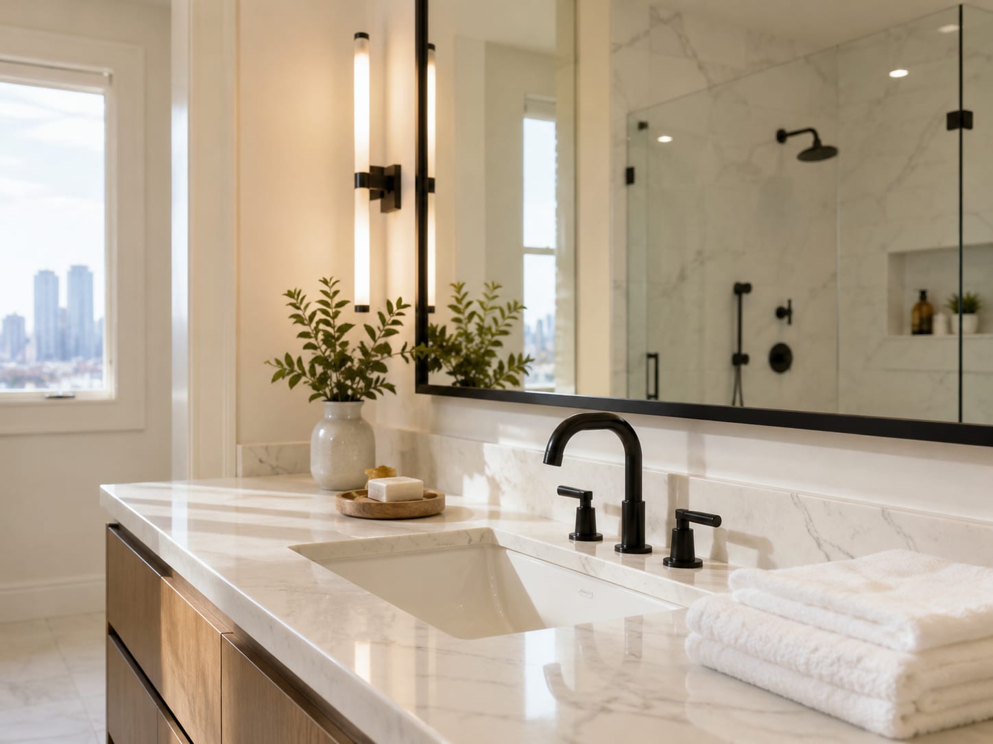 A kitchen with clear counters after a Meadowlark service
